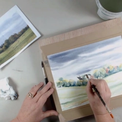 Suggérer la végétation à l'aquarelle