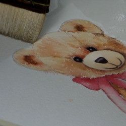 Un nounours à l'Aquarelle