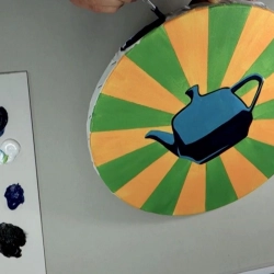 Une théière façon Pop-Art
