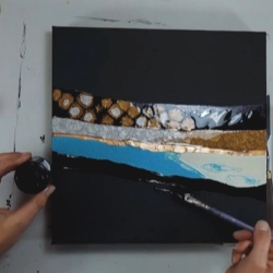 Tableau Peintures Réactives par bandes