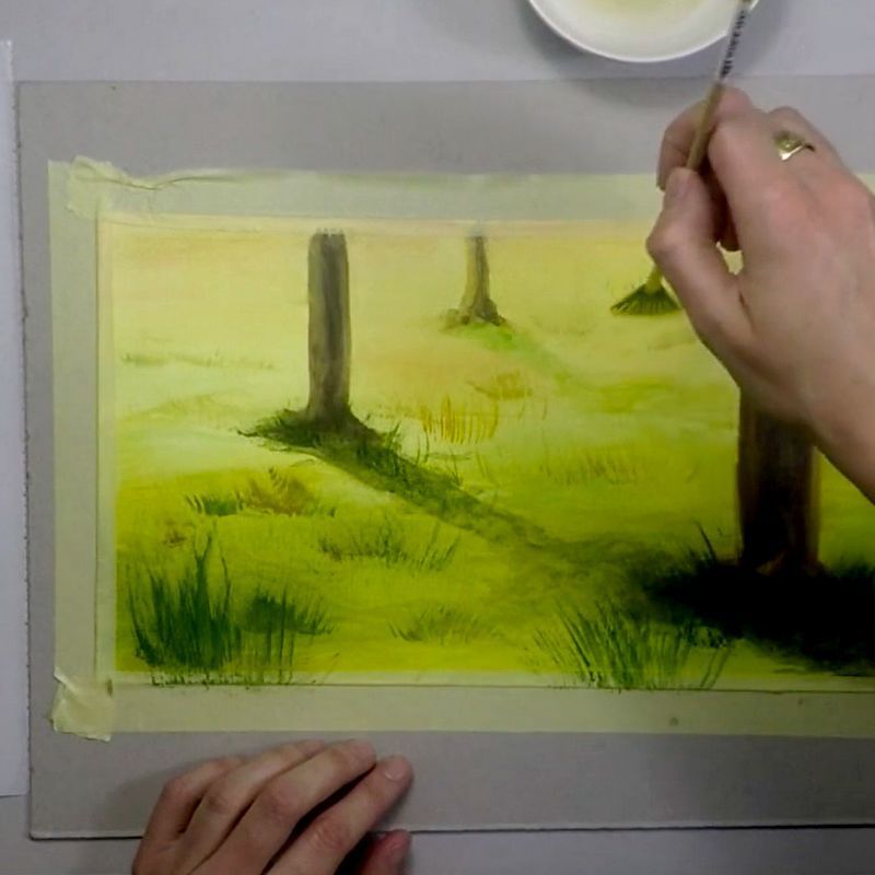 Fond Simple Avec Des Pinceaux De Peinture à L'huile Colorés