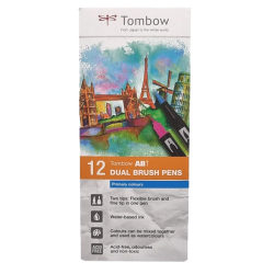 Coffret de 12 Feutres double pointe Ton standard - Tombow - ABT