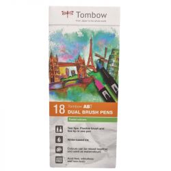 Coffret de 18 Feutres double pointe Pastel - Tombow ABT
