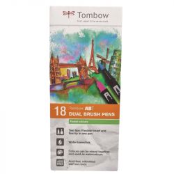 Feutre double pointe Tombow ABT - Set 18 pastel