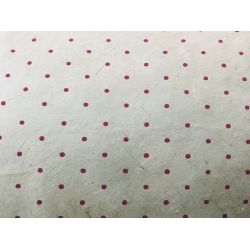 Pois rose fuchsia sur fond gris perle