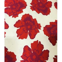 Forêt roses rouges sur fond blanc nature 50x75cm