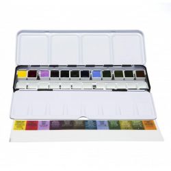 Boite métal aquarelle extra-fine 12 demi-godets Inspiration + 12 vides - Daniel Smith
