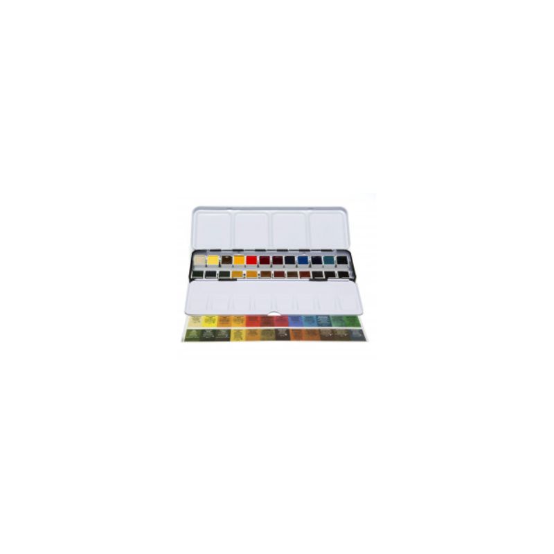 Lot 4 Mini Palettes Aquarelle Métal 12 Godets Vides - Compactes & Portables Pour Artistes
