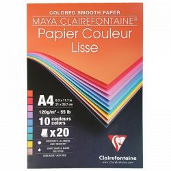 Bloc Dessin Lisse Couleurs Clairefontaine, 120 g