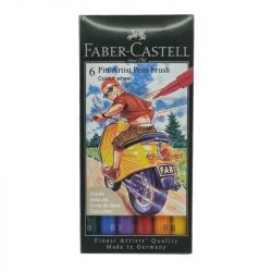 Pochette 6 feutres Pitt "colour wheel" - Faber Castel