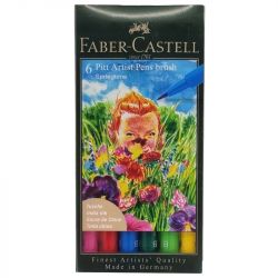 Pochette 6 feutres Pitt Springtime - Faber Castel