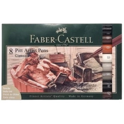 Pochette 8 feutres Pitt Classic - Faber Castel