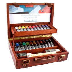 Coffret en bois luxe de 22 peintures à l'Huile Extra Fine 40ml - Sennelier