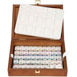 Coffret en bois aquarelle extra-fine Horadam 48 demi-godets - Schmincke