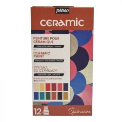 Coffret 12 couleurs découverte Ceramic - Pébéo