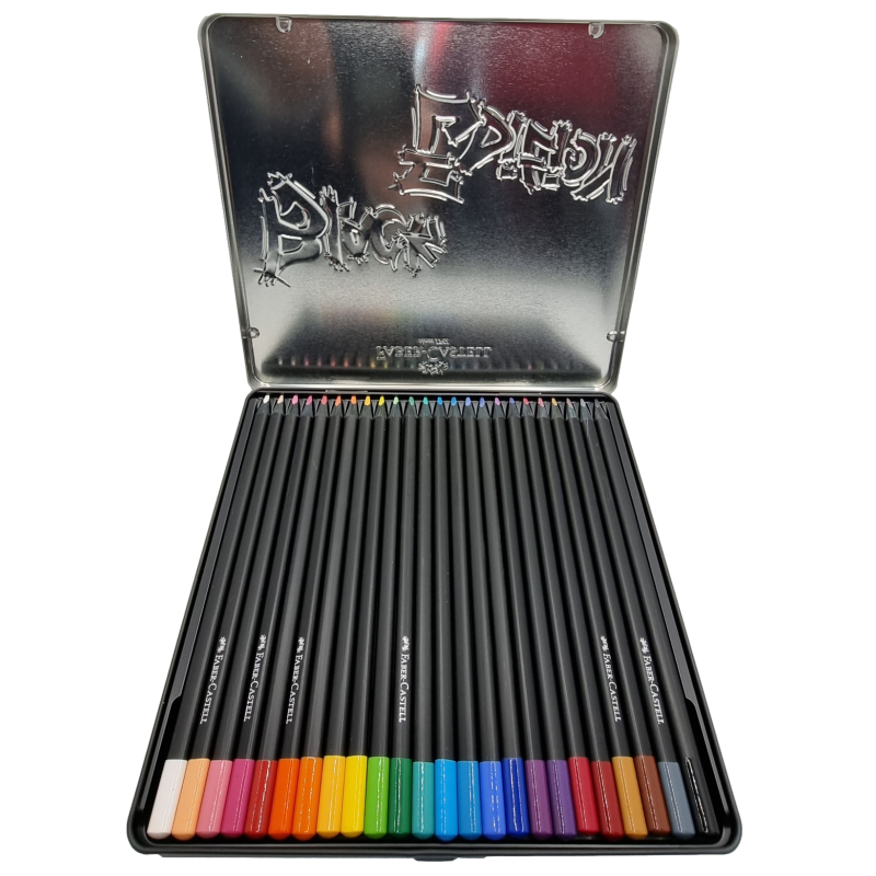 Pack de crayons de couleur Faber-Castell - Black Edition - 24 pièces -  Coffrets crayons de couleur - Crayons de Couleur Adultes - Crayons de  Dessin et Esquisse - Dessin - Pastel