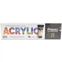 Coffret de 12 peintures acrylique Prismo 21ml