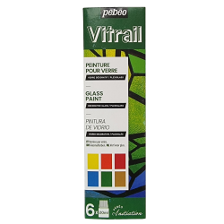 Coffret de 6 couleurs découverte Vitrail - Pébéo