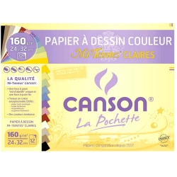 Pochette mi-teintes Canson couleurs claires