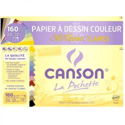 Pochette mi-teintes Canson couleurs claires