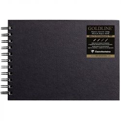 Carnet spirale paysage Goldline feuilles blanches