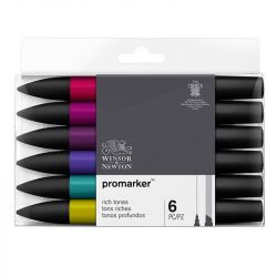 Marqueur Promarker assortiment de 6 tons Riches - Winsor & Newton