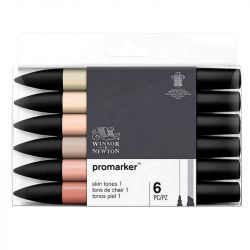 Marqueur Promarker assortiment de 6 tons Chair 1 - Winsor & Newton