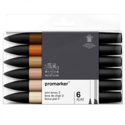 Marqueur Promarker Assortiment de 6 tons Chair 2 - Winsor & Newton