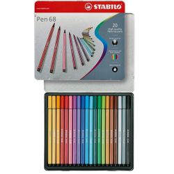Coffret de 20 feutres Pen 68 - Stabilo