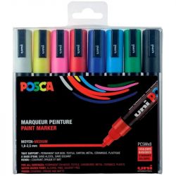 Set 8 marqueurs Posca PC - 5M