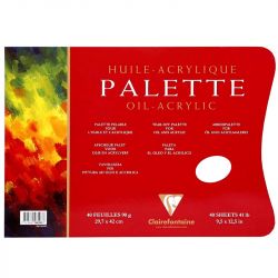 Palette Huile/Acrylique Encollé 3 côtés 90g - 40F A3 29,7x42