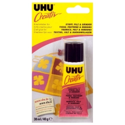 Uhu Creativ' tissu, feutrine, rubans 38ml