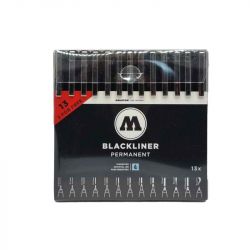 Pochette de 13 Feutres Blackliner - Molotow