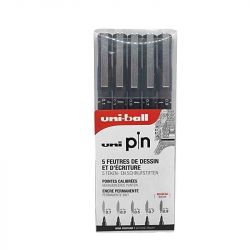 Set x5 feutres uni Pin Assortiment 1 - Uni-Ball