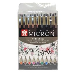 Set de 9 feutres Pigma Micron 0.45mm