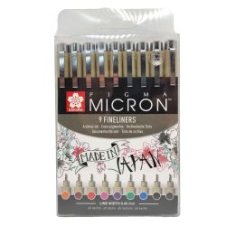 Set de 9 feutres Pigma Micron couleur 05/0.45mm