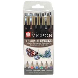 Set de 6 feutres Pigma Micron couleur 05/0.45mm