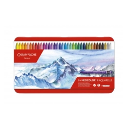 Coffret métalique de 84 pastel aquarellable Neocolor II - Caran d'Ache