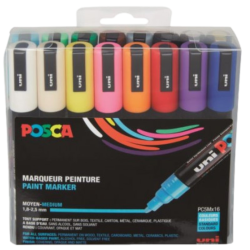 Coffret de 16 marqueurs PC5M - Posca