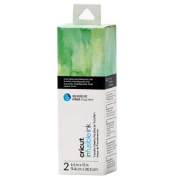2 Feuilles infusible ink 11,4x30,5cm Vert Aquarelle- Cricut