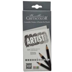 Pochette de 12 crayons Graphite Artist - Cretacolor