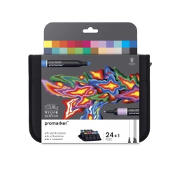 Pochette de 24 Marqueurs à alcool Promarker- Art et Illustration - Winsor & Newton
