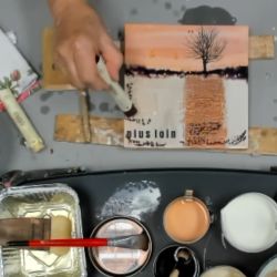 Transferts d'images à l'encaustique
