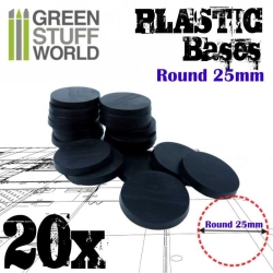 SOCLES PLASTIQUES ROND 25MM NOIR