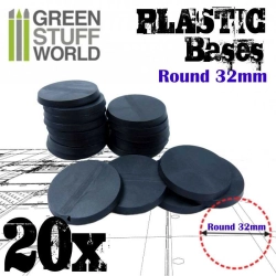 SOCLES PLASTIQUES ROND 32MM NOIR