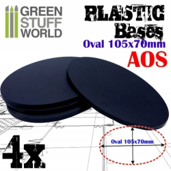 SOCLES PLASTIQUES OVALE 105X70MM AOS