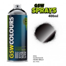 SPRAY COULEURS NOIR BRILLANT 400ML