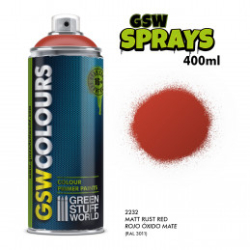 SPRAY COULEURS ROUGE ROUILLE MAT 400ML
