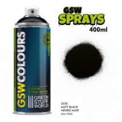 SPRAY COULEURS NOIR MAT 400ML