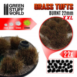TOUFFES D'HERBE XXL - 22MM - AUTO-ADHÉSIF - BRULE